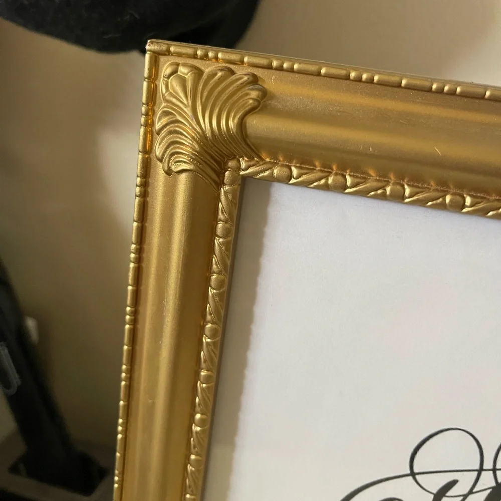 Customized Upcycled Golden Oh La La Picture Frame